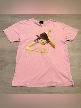 vintage y2k 00s gorillaz damon Album rap rock Pink band tee size Women’s Medium